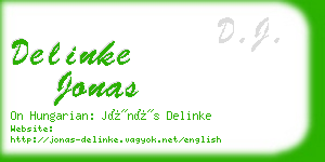 delinke jonas business card